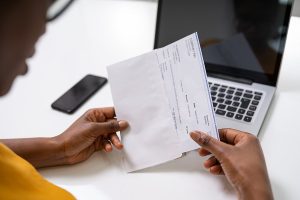 A payroll check representing what happens if a payroll check isn't cashed.